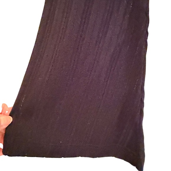 Anthropologie Ribbed Bell Sleeve Scoop Neck Top Women's M Black Boho Hippie Y2K - Picture 4 of 12